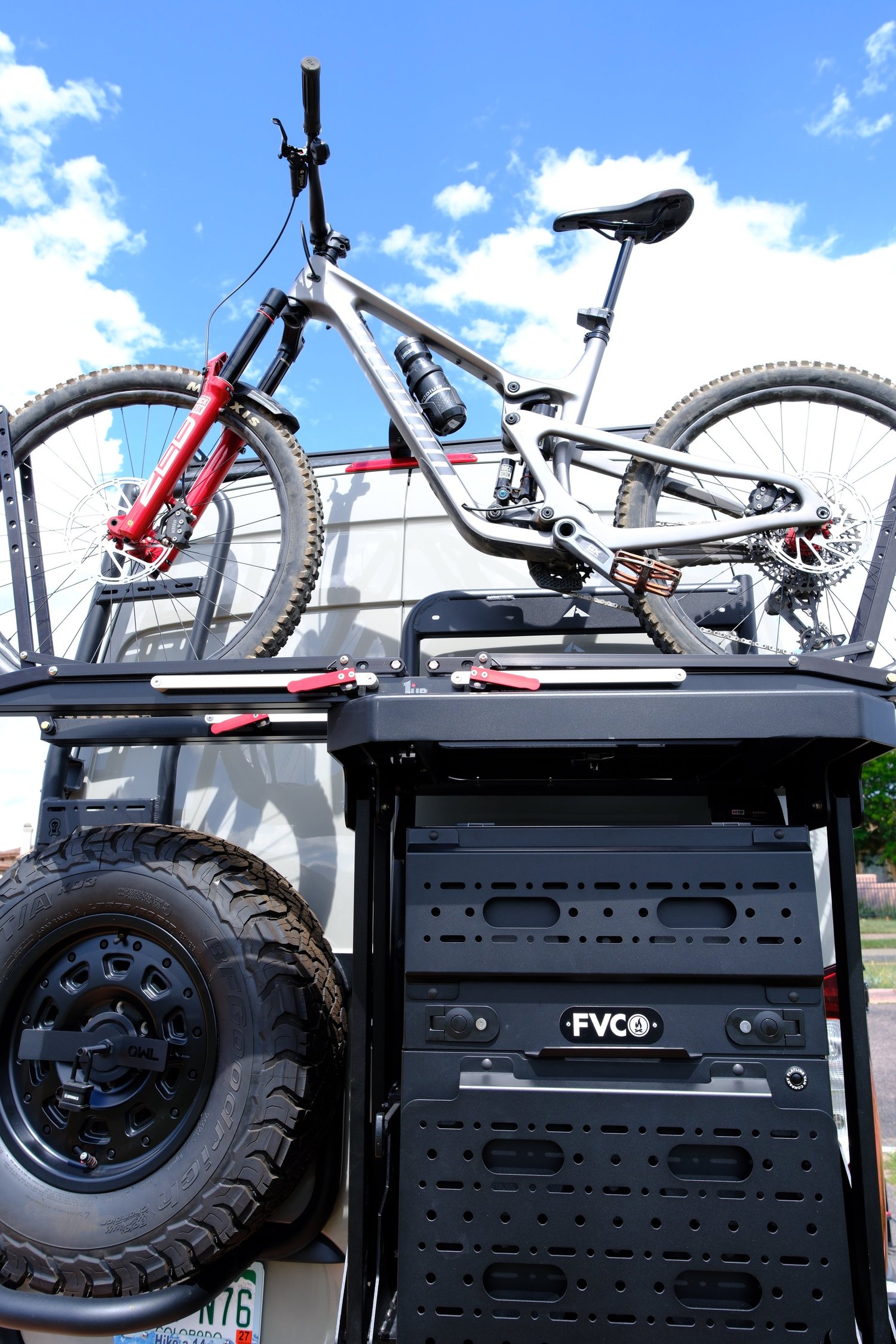 Ember rear bike rack and exterior storage box