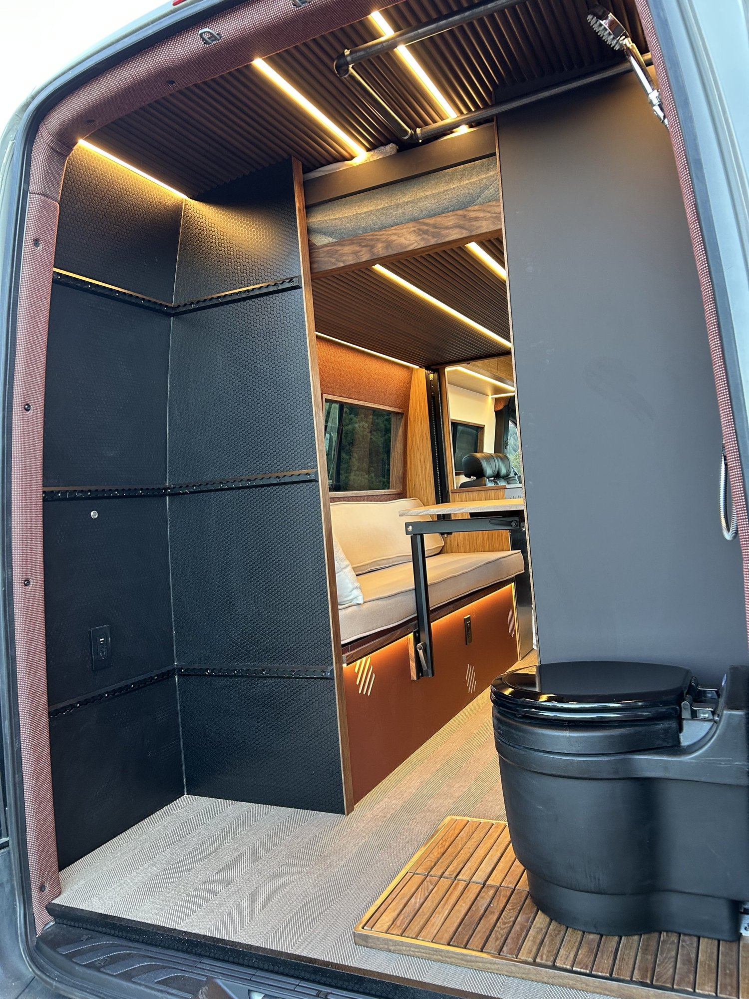 Sienna rear wet bath and view through the interior